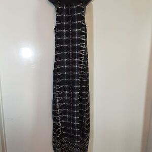 Athleta Black and White Patterned Maxi Dress